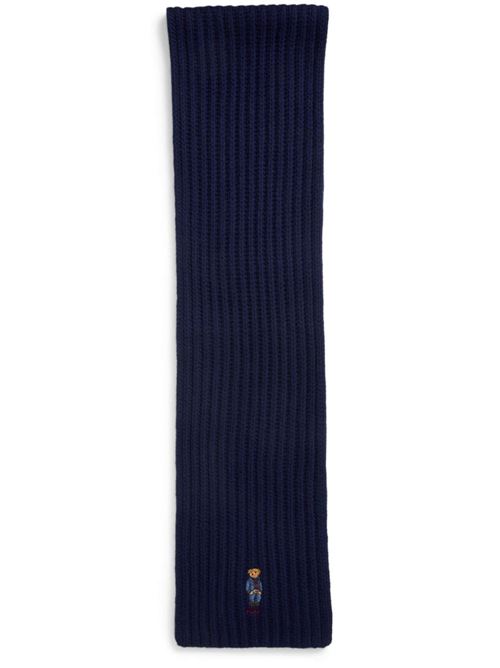 Sciarpa donna in lana blu Teddy Bear POLO RALPH LAUREN | 455931877003